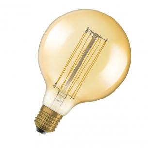 mpbar d e27 60w 822 8w 8 806lm tynd ultra filament straight guld globe125 led 1906 vintage osram