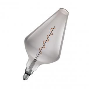 mpbar d e27 15w 818 4w 110lm tynd ultra filament spiral smoke kegle led 1906 vintage osram