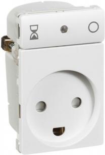 modul 5 1 hvid timerfunktion med stikkontakt fuga lk