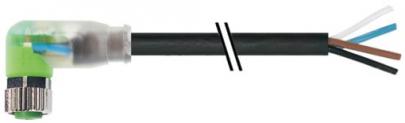 meter 5 de kabelk til egnet pur sort 25mm2 4x0 kabel med led 4-polet vinklet hun m8 sensorkabel ler- f
