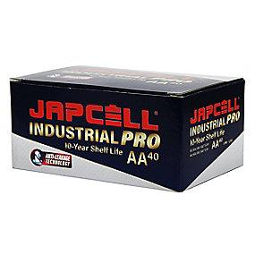 40stk a pakke - pro industrial aa 5v 1 batteri japcell