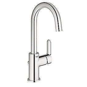 forkromet bundventil med tud 140mm håndvaskarmatur bauedge grohe