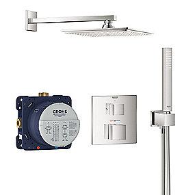forkr ndbr h hoved m 158x158mm termostatbatteri cube grohtherm grohe