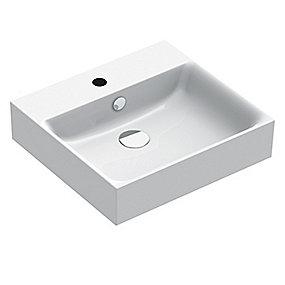 glasur antibakteriel og ringsvenlig reng b overl med hanehul med 500x470mm ndvask h premium50 catalano