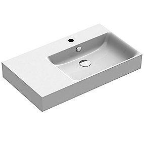 glasur antibakteriel og ringsvenlig reng b overl med hanehul med jre h bassin 800x470mm ndvask h up80 premium catalano