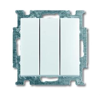 hvid mat afbryder 3x1-polet b55