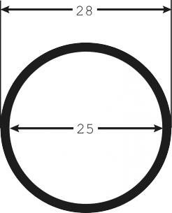 udv indv 28mm 25 sort spiralslange