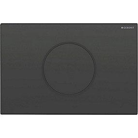 sort mat sort dobbeltskyl batteridrift wc-skyllestyring elektronisk sigma10 geberit