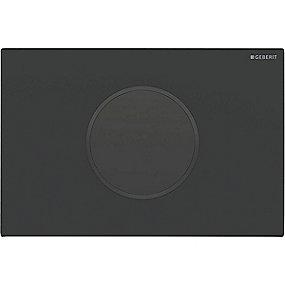 sort sortmatlakeret dobbeltskyl batteridrift wc-skyllestyring elektronisk sigma10 geberit