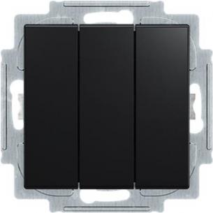 sort mat afbryder 3x1-polet b55