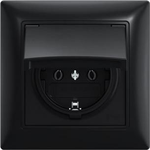 sort mat ip44 schuko-stikkontakt b55