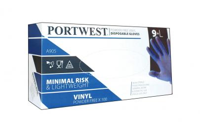 l str a905 pudderfri klar vinyl engangshandsker