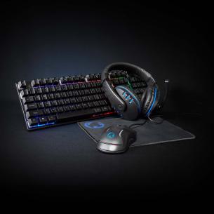 layout us qwerty sort tte musem og mus headset tastatur 5-i-1 kit combo gaming nedis