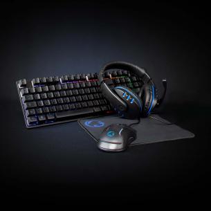 layout de qwertz sort tte musem og mus headset tastatur 5-i-1 kit combo gaming nedis