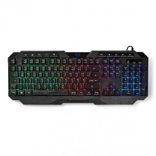 multimedia m 30 1 ngde mkabell str drevet usb layout de qwertz led gler n membrane type-a usb keyboard gaming wired nedis