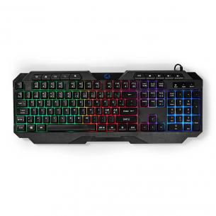 multimedia m 30 1 ngde mkabell str drevet usb layout nd qwerty led gler n membrane type-a usb keyboard gaming wired nedis