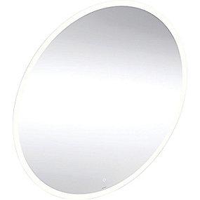 aluminium cm 90 lys med spejl round option geberit