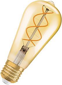 mpbar d e27 28w 820 4w 300lm filament spiral guld edison led 1906 vintage ledvance