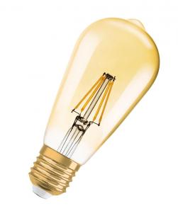 mpbar d e27 55w 824 5w 6 725lm filament guld edison led 1906 vintage ledvance