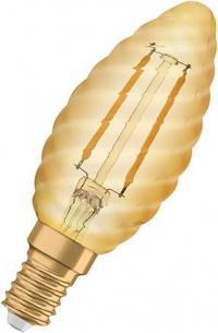 e14 22w 824 5w 2 220lm filament guld snoet kerte led 1906 vintage ledvance