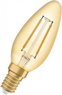 e14 12w 824 5w 1 120lm filament guld kerte led 1906 vintage ledvance