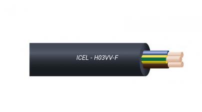 jord med 75mm 3g0 lampeledning sort rund mtr 5