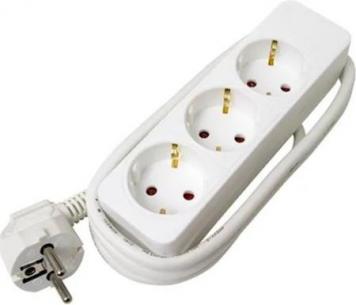 hvid 5m 3r schuko stikd�se