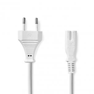 label hvid pvc fladt m 00 5 nikkelplateret lige lige iec-320-c7 mand euro mkabel str