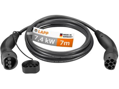 m 7 sort 32a kw 4 7 ladekabel ev 2 type lapp