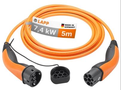 m 5 orange 32a kw 4 7 ladekabel ev 2 type lapp