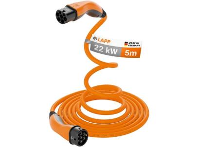 m 5 orange kw 22 ladekabel ev 2 type helix lapp