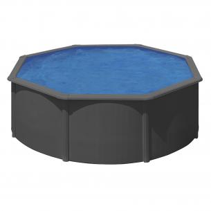 grey anthracite cm 120 x 360 round pool basic fun swim