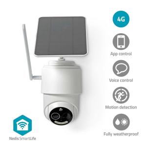 hvid nattesyn bevægelsessensor med dc v 5 inkluderet ikke microsd mulighed storage cloud ip65 tilt pan 1080p hd full 4g udendørskamera smartlife nedis