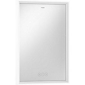 hvid mat ringssensor ber kapacitiv 50 500 led-lys med spejl e xarita hansgrohe