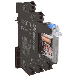 vdc 24 terminaler push-in ma 50 spdt sokkel inklusiv mm 6 rel input slimline