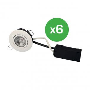 ip44 mpbar d 2w 6 350lm 2700k hvid mat iso downlight 6-pack profile low luna
