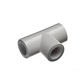 mm 25 � 9001 ral r�hvid pvc uv-resistent t-stykke k25