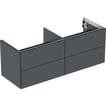 mat sort 470 x 504 x 1350 skuffer fire ndvask h til underskab one geberit