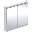 alu hvid cm 90 x 90 g v ger l 2 comfortlight med spejlskab one geberit