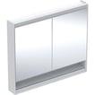 alu hvid cm 105 x 90 g v ger l 2 comfortlight og underhylde med spejlskab one geberit