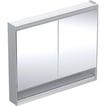 alu cm 105 x 90 g v ger l 2 comfortlight og underhylde med spejlskab one geberit