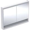 alu hvid cm 120 x 90 g v ger l 2 comfortlight og underhylde med spejlskab one geberit