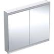 alu cm 105 x 90 indbyg ger l 2 comfortlight med spejlskab one geberit