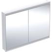 alu hvid cm 120 x 90 indbyg ger l 2 comfortlight med spejlskab one geberit