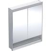 alu cm 75 x 90 indbyg ger l 2 comfortlight og underhylde med spejlskab one geberit