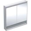 alu cm 90 x 90 indbyg ger l 2 comfortlight og underhylde med spejlskab one geberit