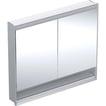 alu cm 105 x 90 indbyg ger l 2 comfortlight og underhylde med spejlskab one geberit