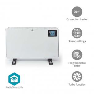 hvid termostat justerbar c 37 - 5 lcd w 2000 wi-fi elradiator ende fritst smartlife nedis