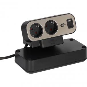 sort lv s stik 9x a usb 1x c usb 1x ndingsbeskyttelse oversp med mskinne str duplex estilo brennenstuhl