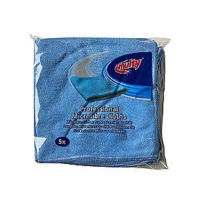 5stk a pakke polyamid 20 polyester 80 m2 300g kvalitet prof bl� 40x40cm microfiberklude